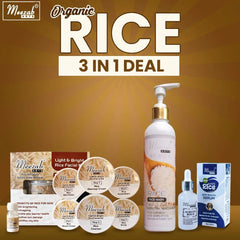 Meezab Arts 3 in 1 Organic Rice Facial Kit