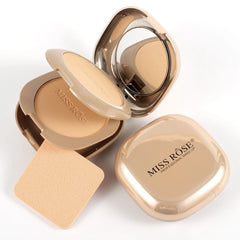 Miss Rose Pink Metallic Mirror Dual Compact Powder