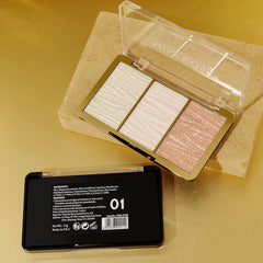 Miss Rose 3 Color Hyper Real Highlighter kit