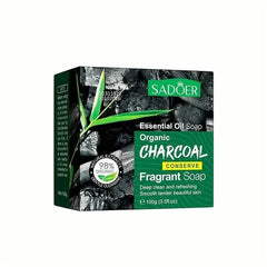 Sadoer Natural Essential Oil Soap with Activated Charcoal - 100g