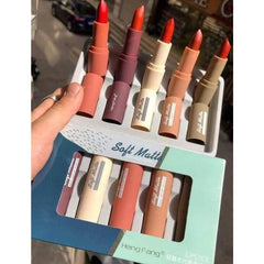 5Pcs Heng Fang Soft Matte Lipstick