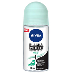 Nivea Black & White Invisible Fresh Deodorant Roll On - 50ml