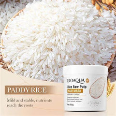 BIOAQUA Rice Raw Pulp Hair Mask For Dry & Damaged Hair - 500g