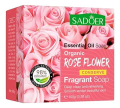 Sadoer Organic Refreshing Rose Flower Facial Soap - 100g