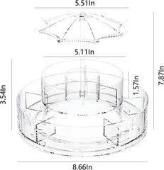 Light Luxury 360° Rotating Tabletop Cosmetics Storage Box
