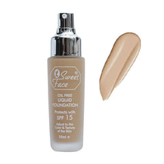 Sweet Face Oil Free Liquid Foundation SPF 15 - 55ml