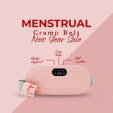 Electric Period Cramp Relief Massager - 3 Vibration Modes & Fast Heating Waist Belt
