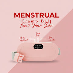 Electric Period Cramp Relief Massager - 3 Vibration Modes & Fast Heating Waist Belt