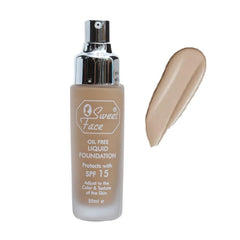 Sweet Face Oil Free Liquid Foundation SPF 15 - 55ml