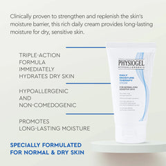 Physiogel Daily Moisture Therapy Cream, Dry and Sensitive Skin - 75ml