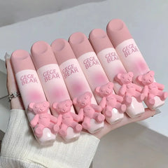 Gege Bear Pink Cute Bear Matte Velvet LipGloss