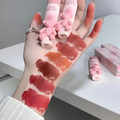 Gege Bear Pink Cute Bear Matte Velvet LipGloss