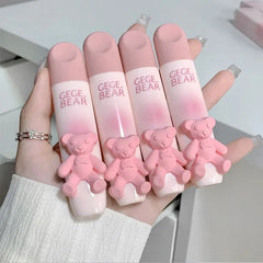 Gege Bear Pink Cute Bear Matte Velvet LipGloss