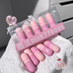 Pinky Focus Set of 5 Colors Matte Capsule Shaped Lipstick