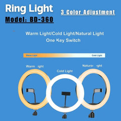 BD-360 14” LED Ring Fill Light - 36CM