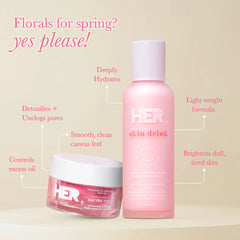 HER Beauty Pretty in Pink Glow Starts Here: Hydrate, Revive, Repeat.