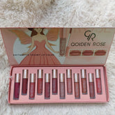 Qoiden Rose QR Soft And Matte Lipgloss - 12 Pcs