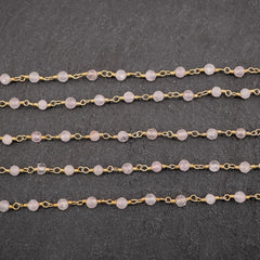 Rosary Style Beaded Chain Permanent Bracelet