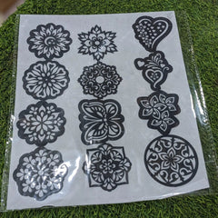 Round Sticker Mehndi – Palm Design