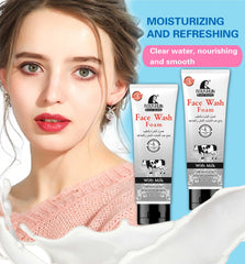 Roushun Face Wash Foam with Milk Extract Antiseptic Prevents Plmples Natural - 100ml