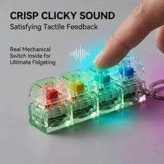 Keyboard Fidget Stress Relief Keychain for Kids & Adults - 4Pcs