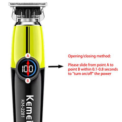 Kemei KM-2281 Electric Hair Clipper – Dual-Tone Stylish Design, USB Rechargeable, Professional Trimming & Styling Tool