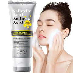 Sadoer Salicylic Acid Amino Acid Acne Removal Brightening Dual Action Facial Cleanser 50g