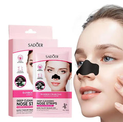 Sadoer Pink Bamboo Charcoal Deep Cleansing Nose Strips - 6 Strips