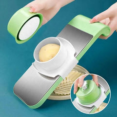 5 in 1 Stainless Steel Vegetable Cutter & Grater