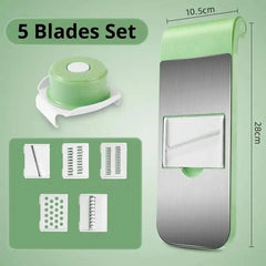 5 in 1 Stainless Steel Vegetable Cutter & Grater