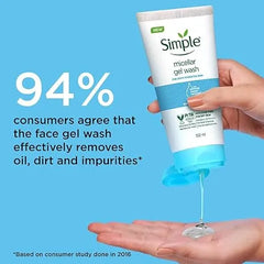 Simple Micellar Facial Gel Wash – Water Boost - 150ml