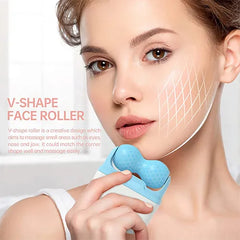 2-in-1 W+V Shaped Face Roller & Cool Ice Body Massager