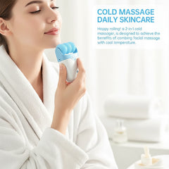2-in-1 W+V Shaped Face Roller & Cool Ice Body Massager