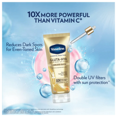 Vaseline Essential Even Tone Flawless Glow Gluta-Hya Serum Burst Lotion - Made in Thailand