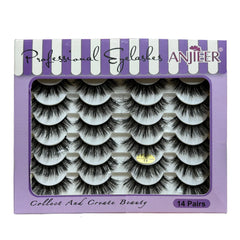 Anjieer 14 Pairs Mink Lashes