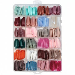 Artificial Nails 576Pcs - 24 Sets with Complimentary Glue