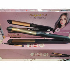 2-in-1 High Heat Hair Straightener – Sleek & Curl Styler
