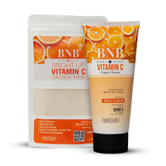 BNB Vitamin C Bright Booster ( Scrub 200ml + Mask 120gm)