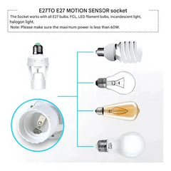 Smart Led Bulb Holder with Motion Sensor Socket