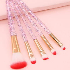 5-Piece Glitter Makeup Brush Set