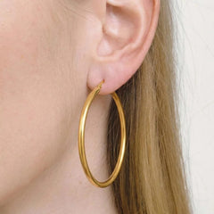 Stainless Steel Hollow Chunky Hoop Earrings