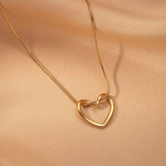 Open-Heart Pendant Necklace
