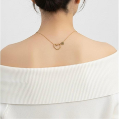 Double Heart Pendant Necklace