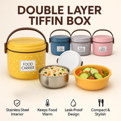Double Layer Tiffin Lunch Box/Food Carrier