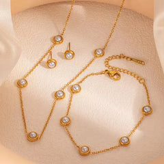 3 Pcs Minimalist Pearl Jewelry Set