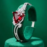 The Ruby Bloom Zircon Bangle - Each