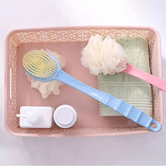 2 In 1 Bathing Scrubbing Long Handle Brush