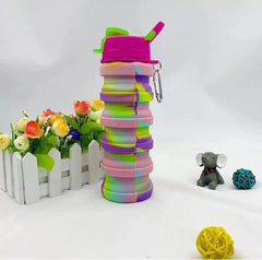 Creative Portable Silicone Folding Sports Water Bottle - 500ml - Each