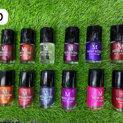 Miss Rose Permanent Nail Polish – Pack of 12