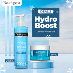 Neutrogena Hydro Boost Cleanser Water Gel - 200ml + Neutrogena - Hydro Boost Water Gel - 50ml